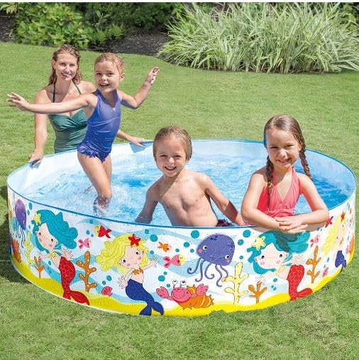 Image of Snapset Bath tub of Without air for Kids /Babies Bathing & Fun at Beach,Home Indoor & Outdoor in Vacation with Easy Setup for Swimming Pool Experience and Enjoyment (6 feet X 13 inches)