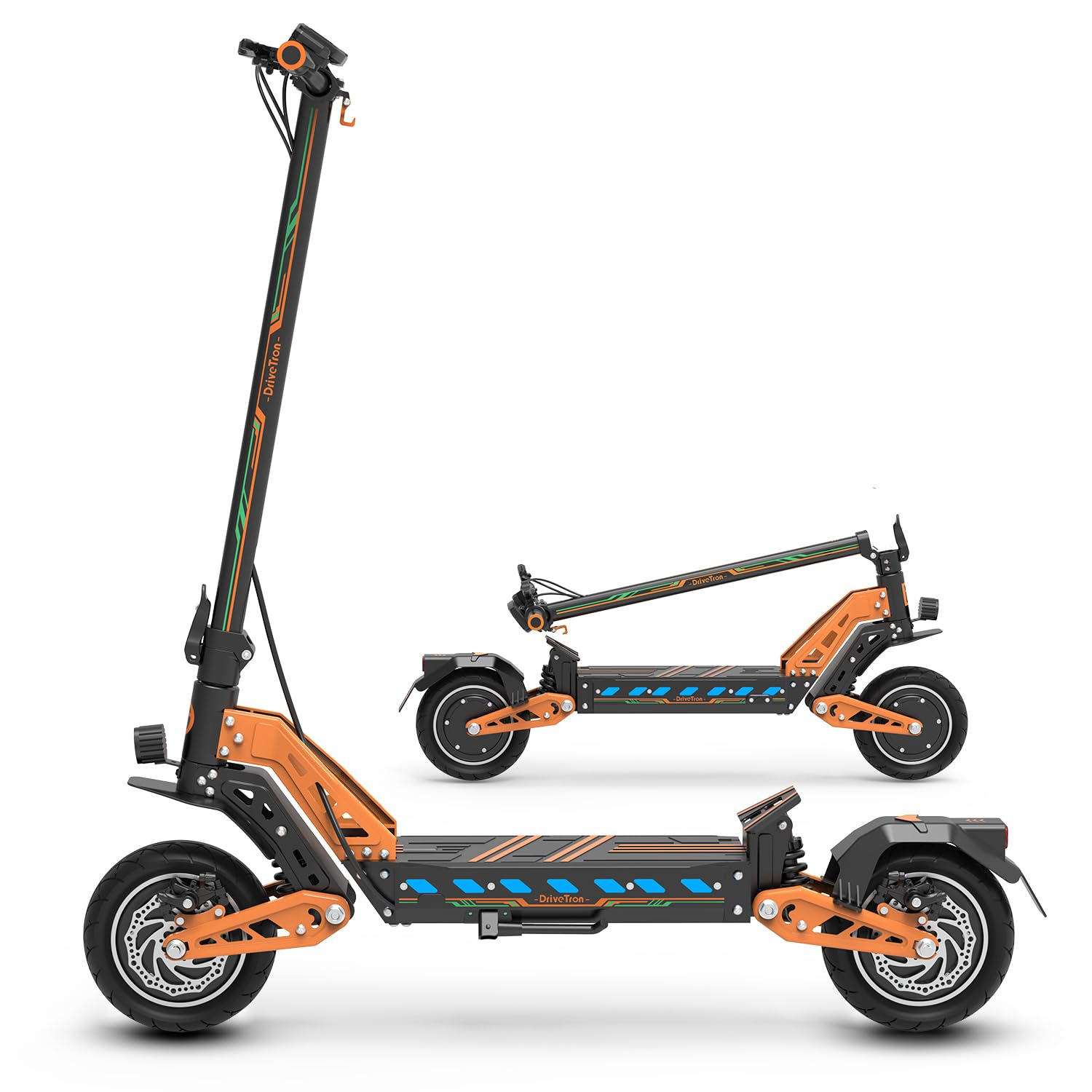 Electric Offroad Scooter - 43 MPH Fastest Dual Motor Adult Scooter 3300W Peak 50-Mile Long Range 10 Off-Road