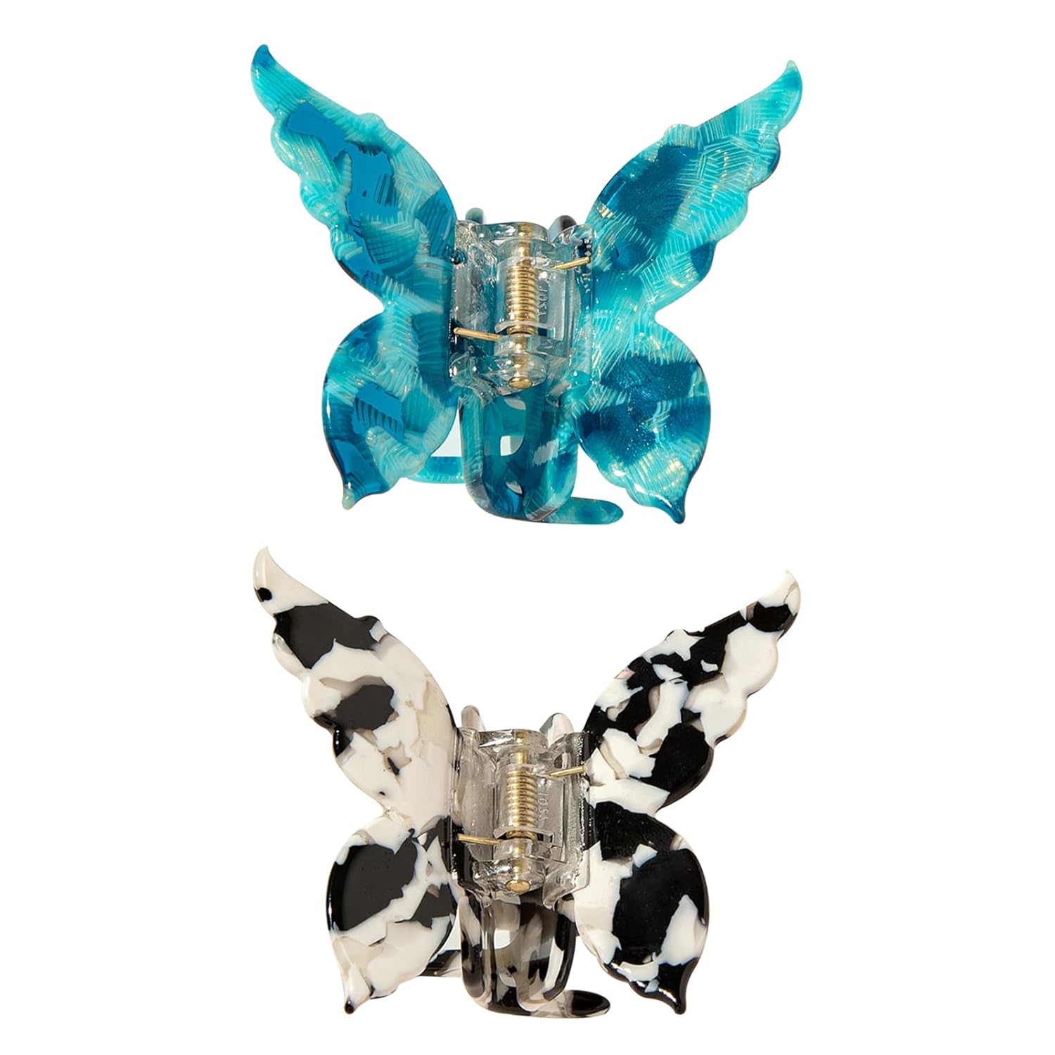 TODEROY Butterfly Acetate Hair Clips Tortoise Barrettes