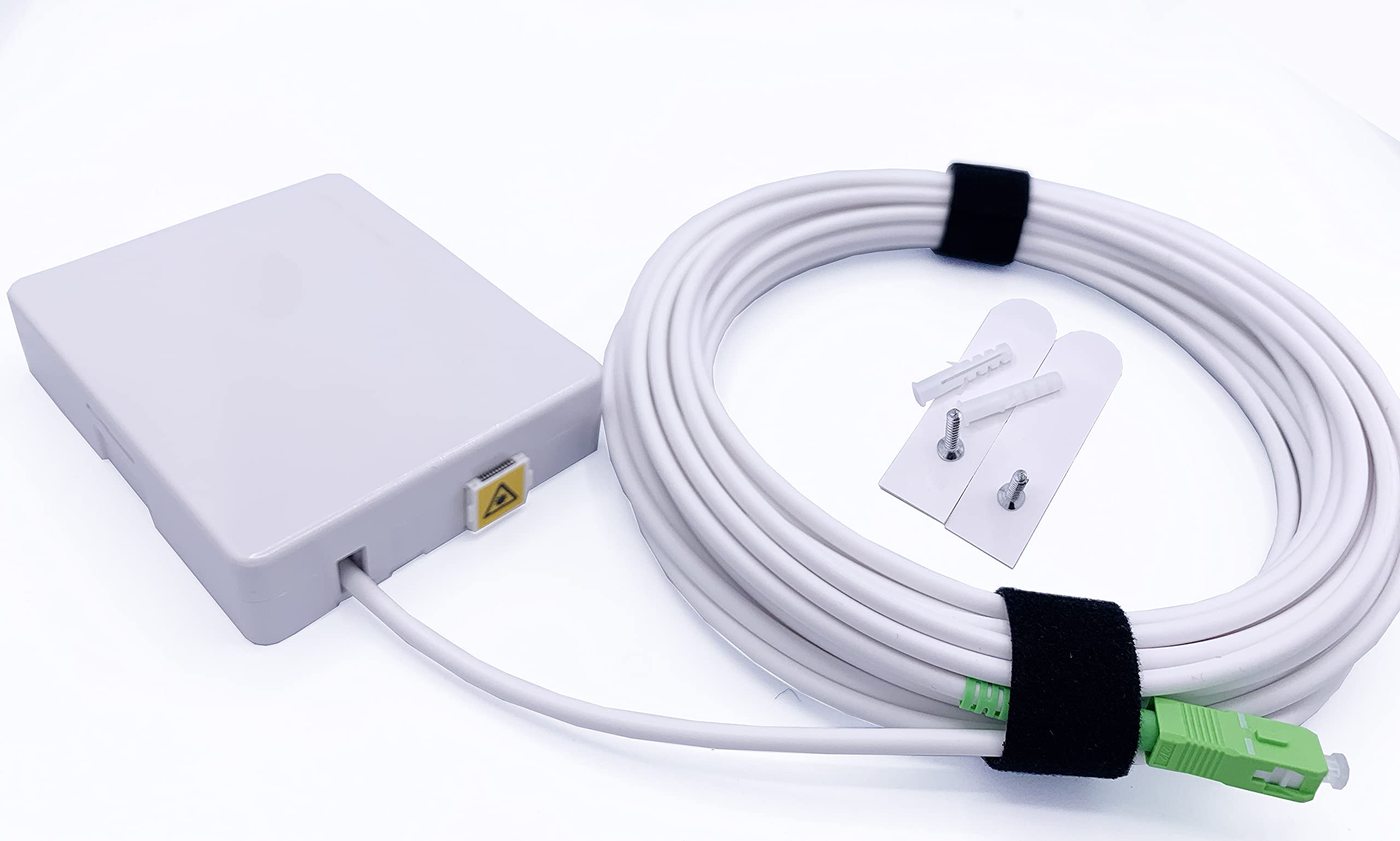 Elfcam® - Cavo Fibra Ottica SC/APC per SC/APC Simplex Monomodale con Presa Terminale Ottico PTO per Allungare Cavo Fibra (20M)