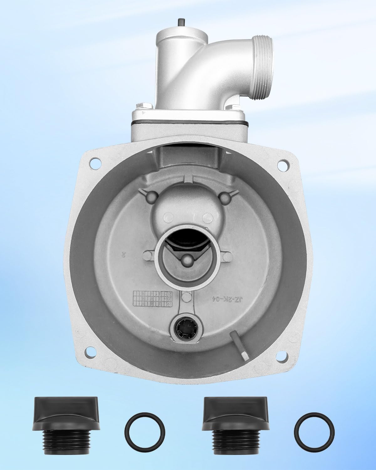 2 inch Water Pump Body Housing Aluminum with 4 Plug Fit for Red Lion 2" Gasoline Engine Water Pump, Compatible with Model 6RLAG-2LST PP0100363 GNP20C 66520 100113 CUT035, NOT for 4 Bolts