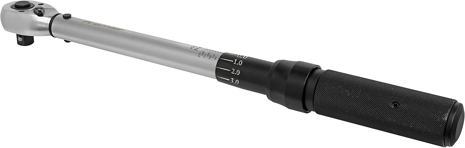 Sealey, 1/2" Sq Drive Torque Wrench Micrometer Style, 210Nm - STW400, Chrome