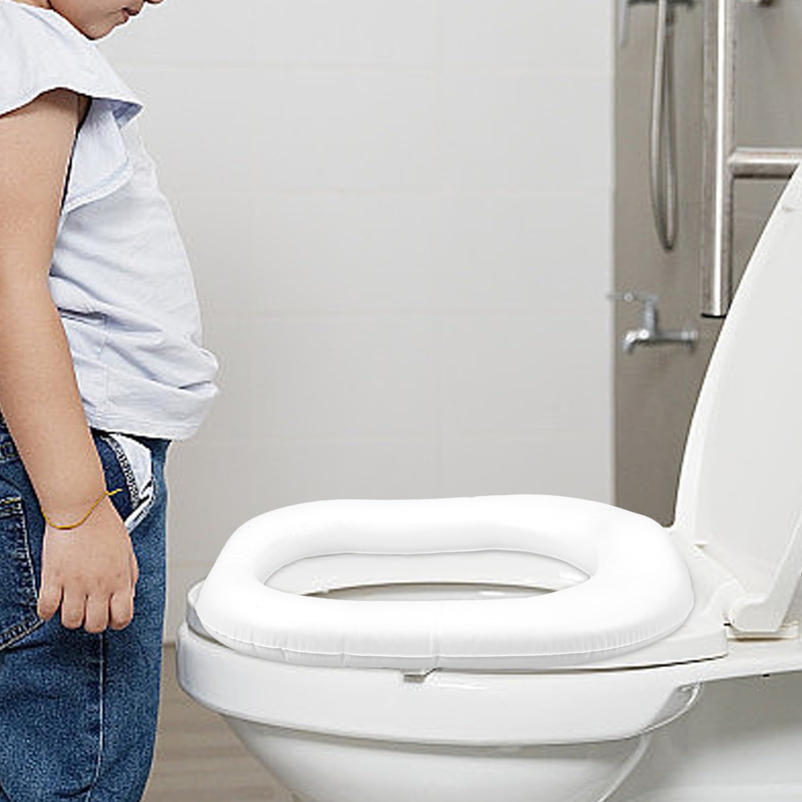 Vaguelly Portable Pu Toilet Seat Cushion for Kids Potty Training Soft Washable Travel Pad Bathroom Toilet Seat Replacement - Image 4