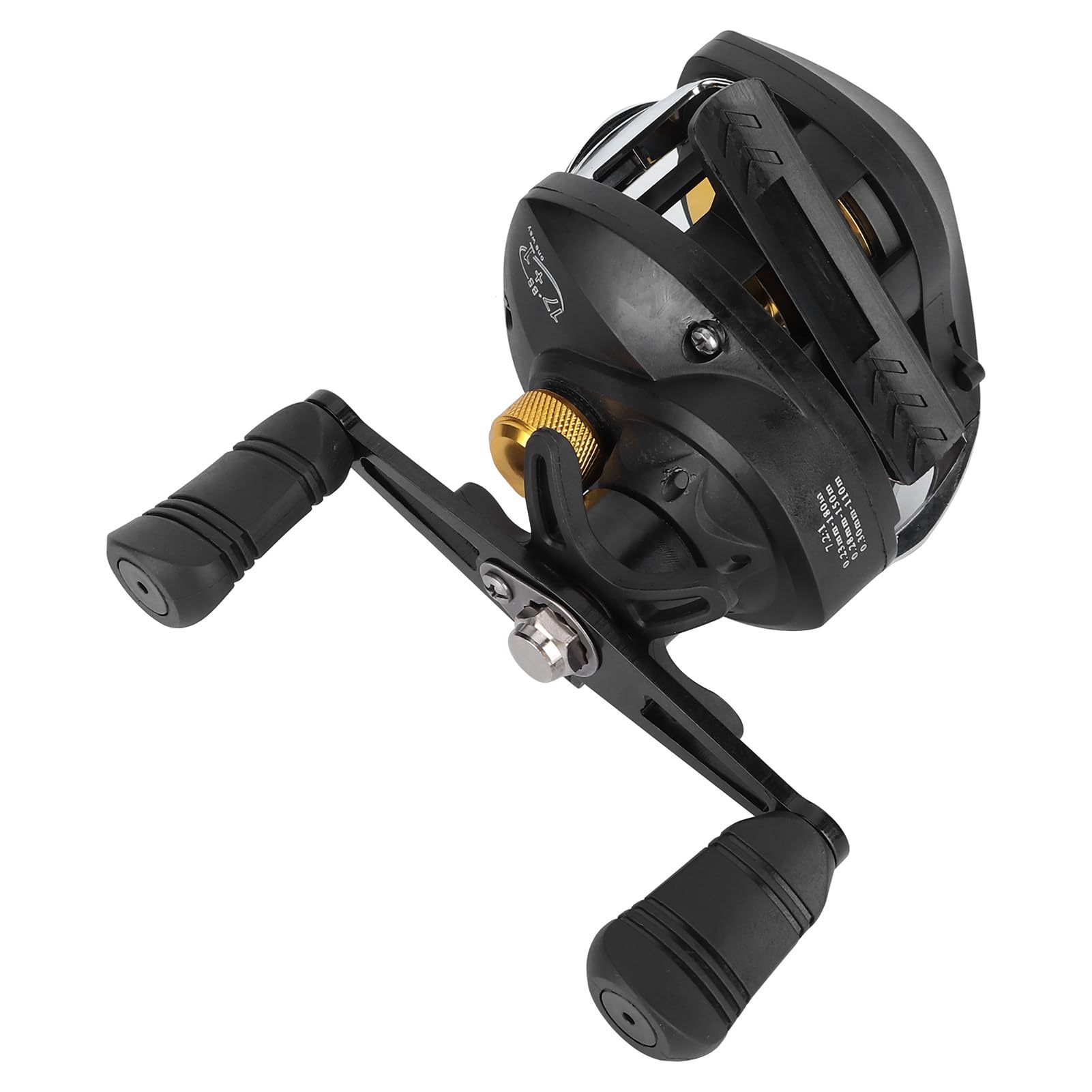 Baitcasting-Rolle, effizientes Baitcasting-Rad, 8 kg Bremskraft, Drehsteuerung, einstellbar für Angelmaschine(Linke Hand)