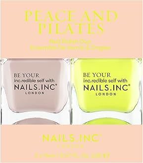 Nails IncBe Your Inc.redible Self Peace And Pilates Nail Polish Duo, Neon, No Chip, Long Lasting, Quick Dry, Air Dry, Professional Manicures & Pedicures, Fingernails & Toenails, 2 Piece Set