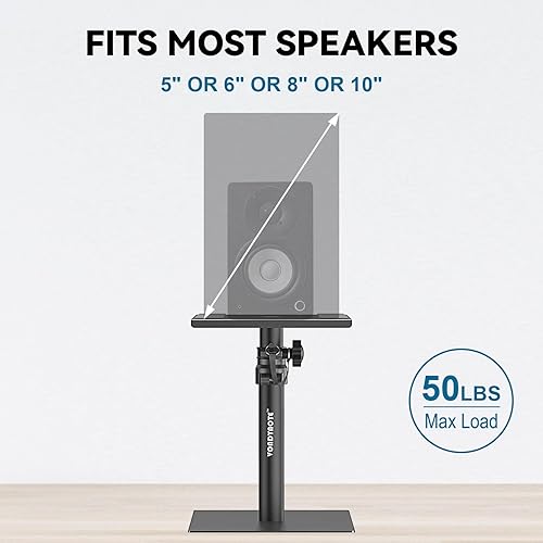 Miniatura 3 de Juego de 2 soportes de altavoz para monitor de estudio de escritorio