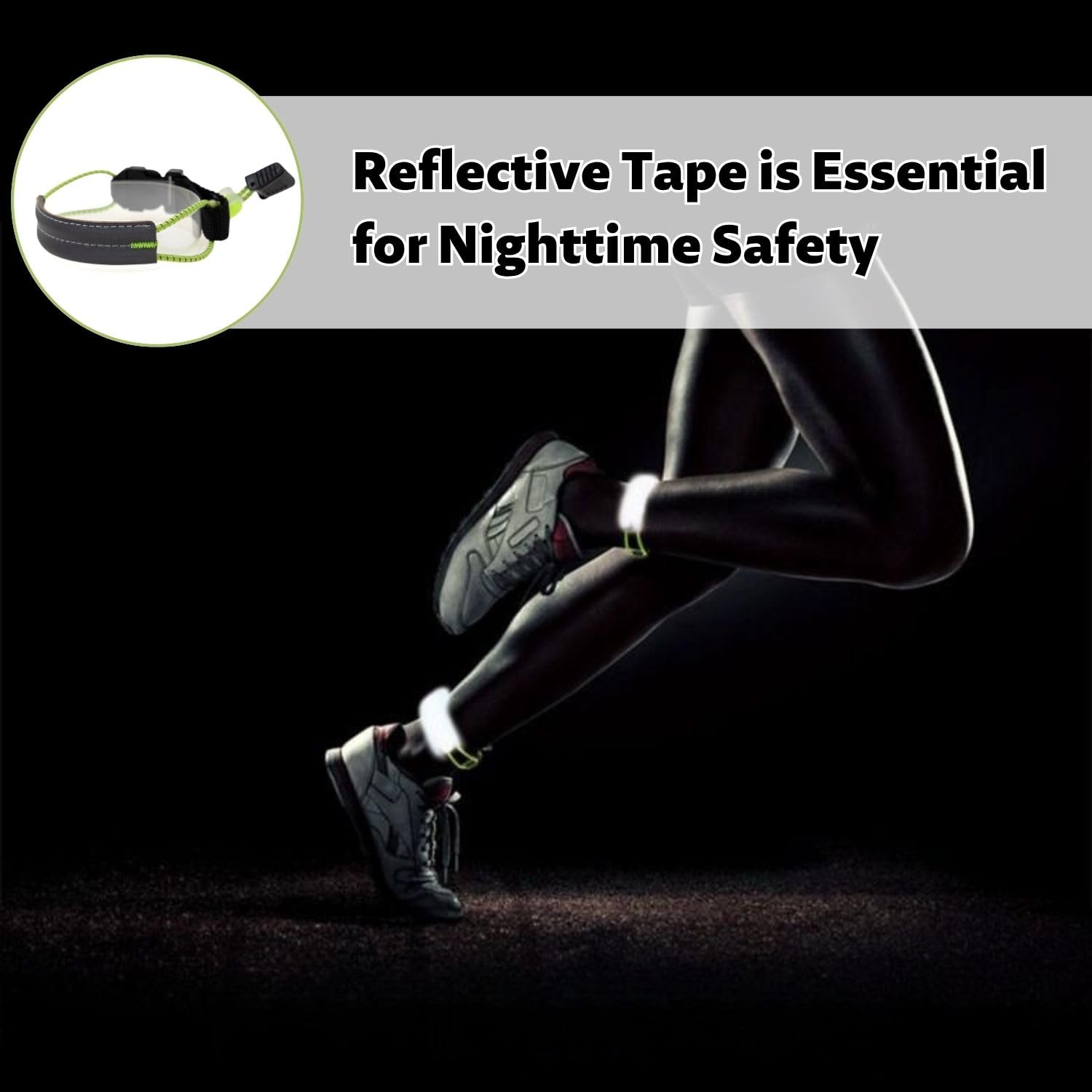 Fascia Riflettente per Pantaloni da Ciclista, Fermaglio Elastico per Fissare Le Gambe dei Pantaloni in Bici, Fascia Comoda per Uso Quotidiano e all’Aperto, Set da 2