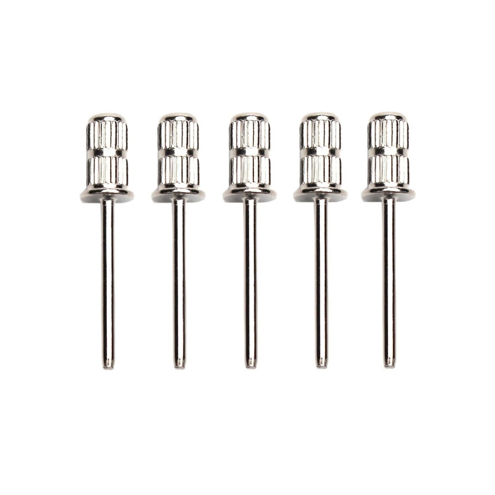 Schleifkappen NagelfräSer 5 Stück Kappen Gummi Nagel Bohrer Block Kappen Schneider Bits for Maniküre Pediküre(Silver-5PC)