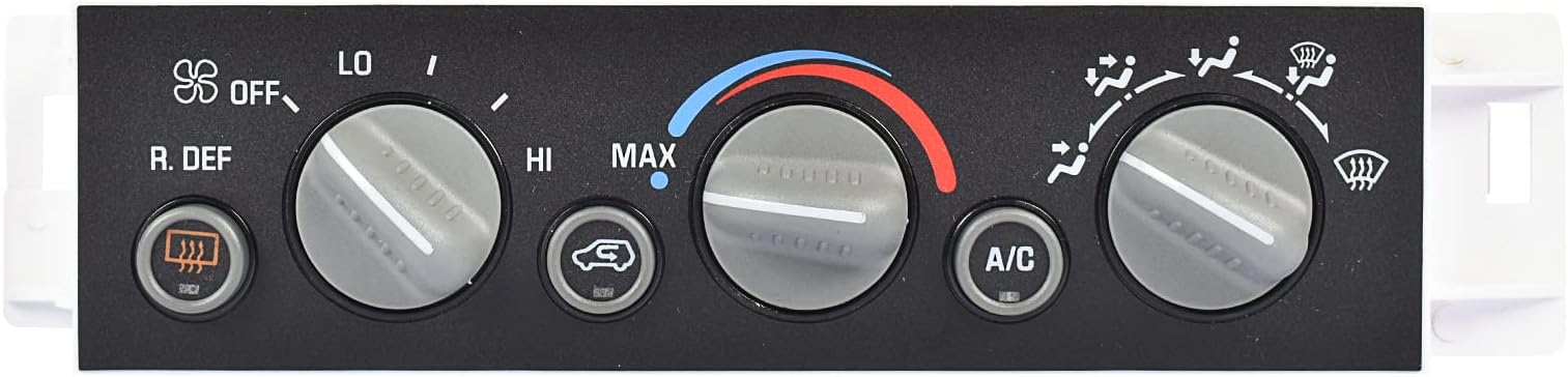 599-006 AC Heater Climate Control Panel with Rear Defogger Replacement for 1996-2000 Chevy Cadillac and GMC - Escalade C1500 C2500 Suburban K1500 K2500 Tahoe Yukon 9378805 16231165