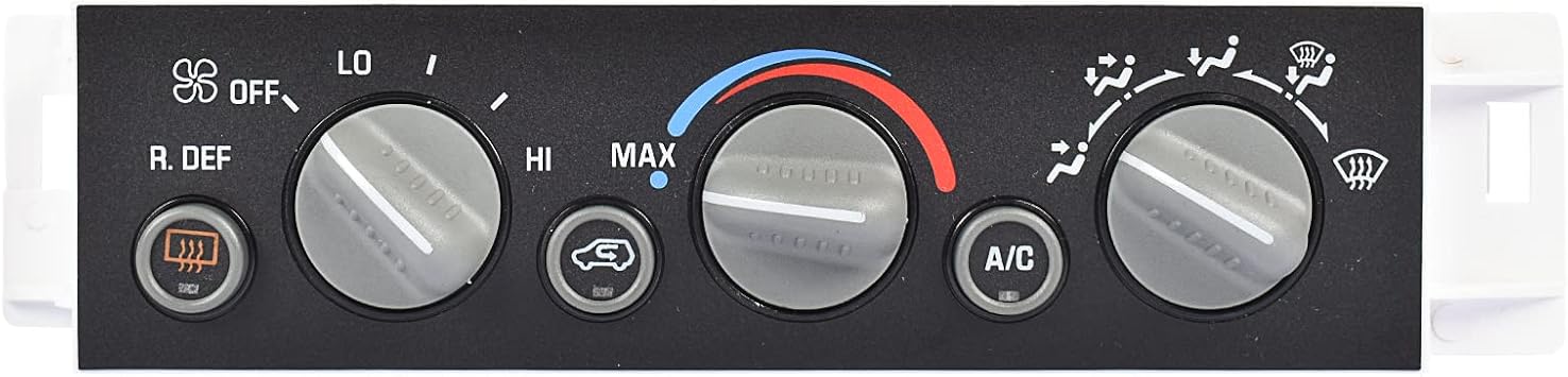 599-006 AC Heater Climate Control Panel for 96-00 Chevy Cadillac GMC Models | Replacement for Escalade C1500 C2500 Suburban K1500 K2500 Tahoe Yukon, 9378805, 16231165, with Rear Defogger