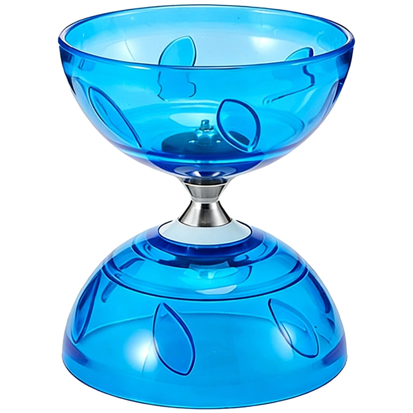 Profesjonalny zestaw zabawek Diabolo, duży 15 x 13 cm, niebieski przezroczysty chiński yoyo z patyczkami, dodatki, instrukcja obsługi