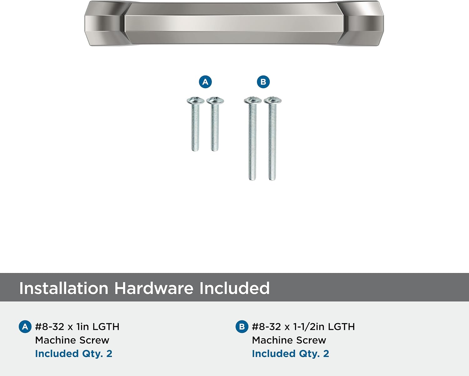 Amerock Bellamy 3 inch (76mm) Center-to-Center Polished Nickel Cabinet Pull, BP36710PN