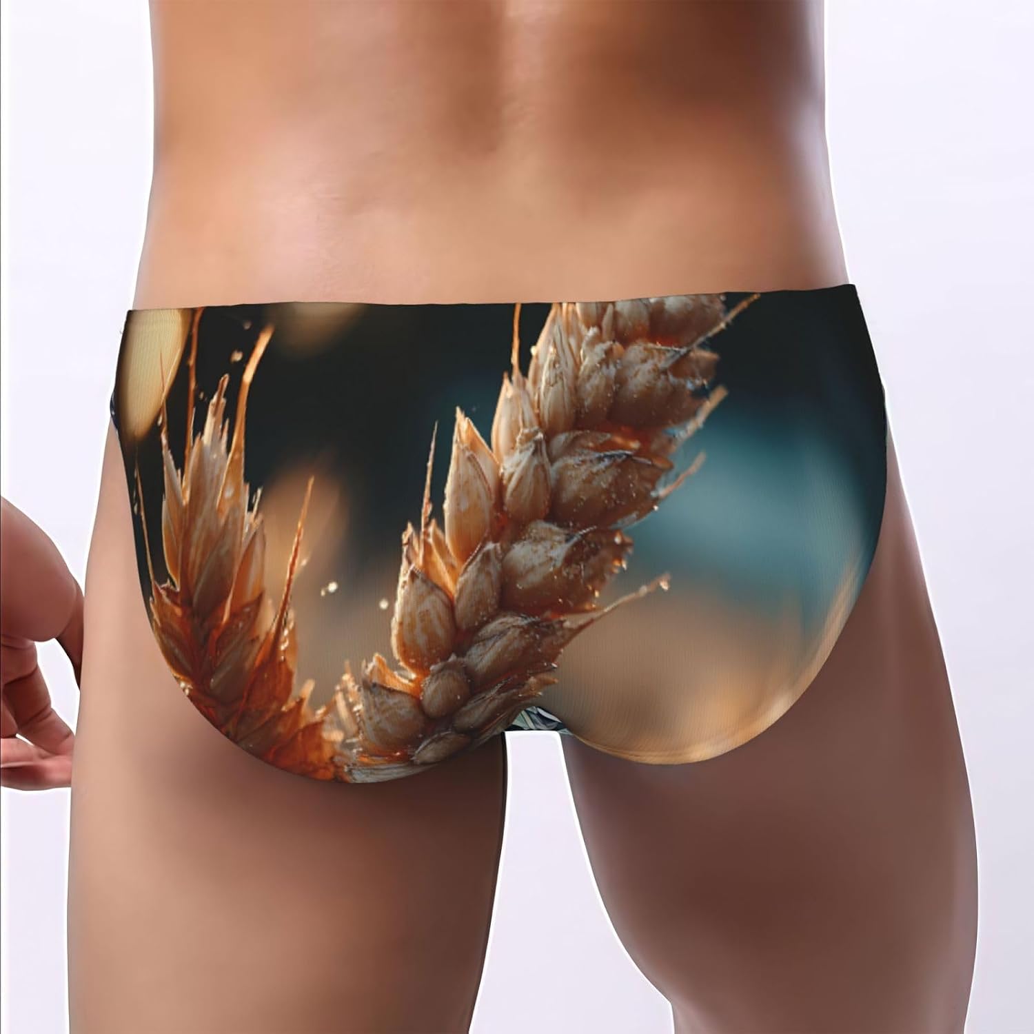 Morning Wheat Field Men's Bikini Underwear - Soft Breathable Elasticity Comfort for Everyday Wear