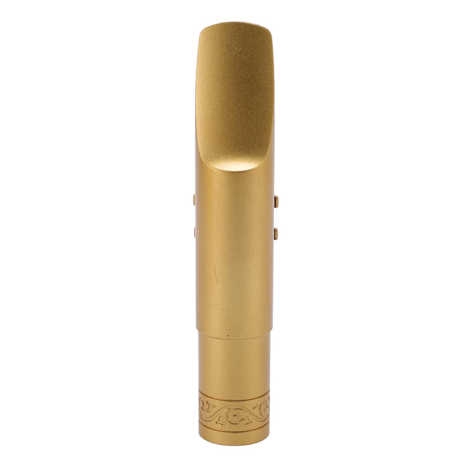 Boquilla de saxofón SustVita de metal y latón con parches y juntas incluidos para saxofonistas altos, produce un tono brillante y enfocado, reemplazo de boquilla de saxofón tamaño