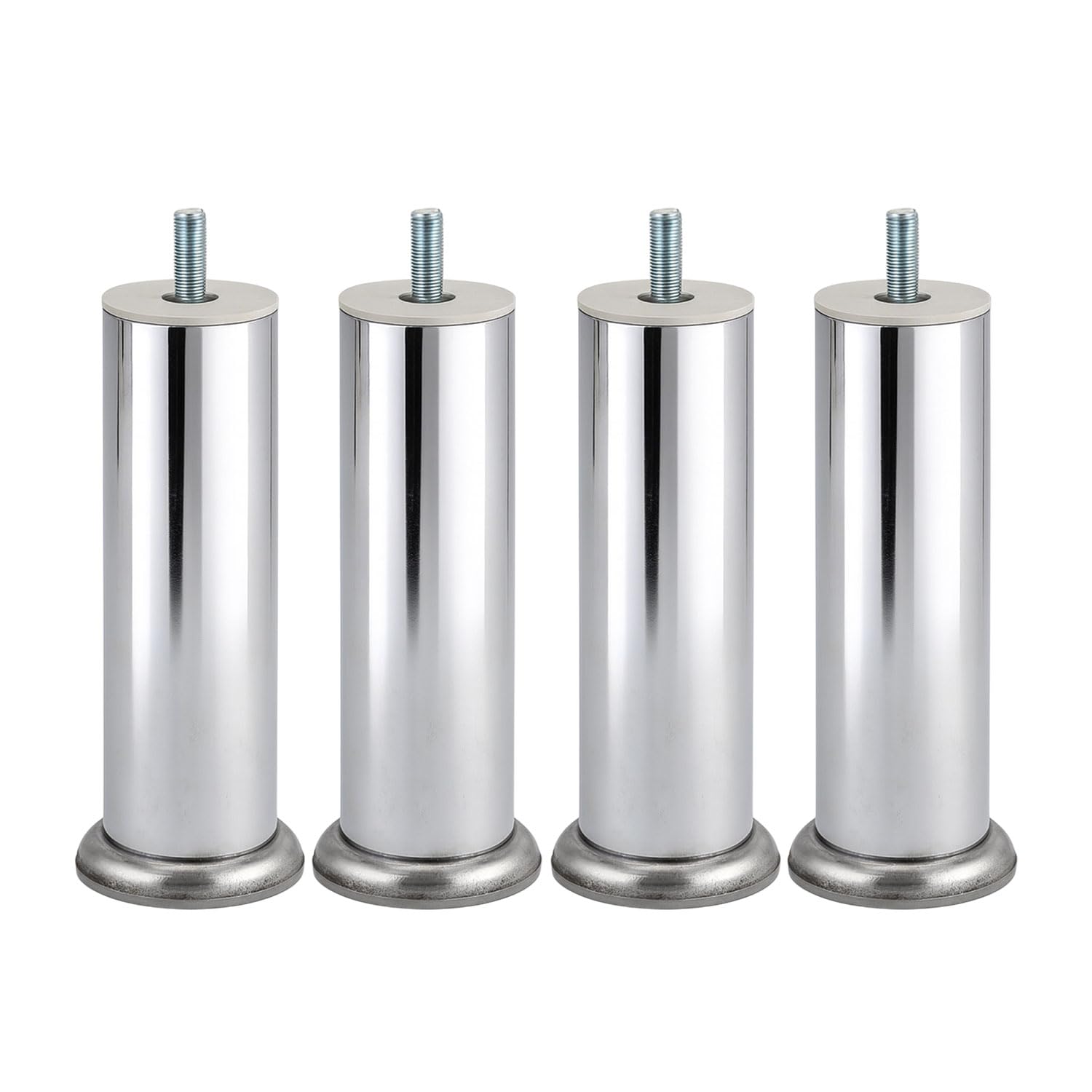 Krom Gümüş 4 ADET Metal 15 cm Mobilya Ayağı Modern Koltuk Kanepe Ayak Tv Ünite m8 Civatalı Ayakları