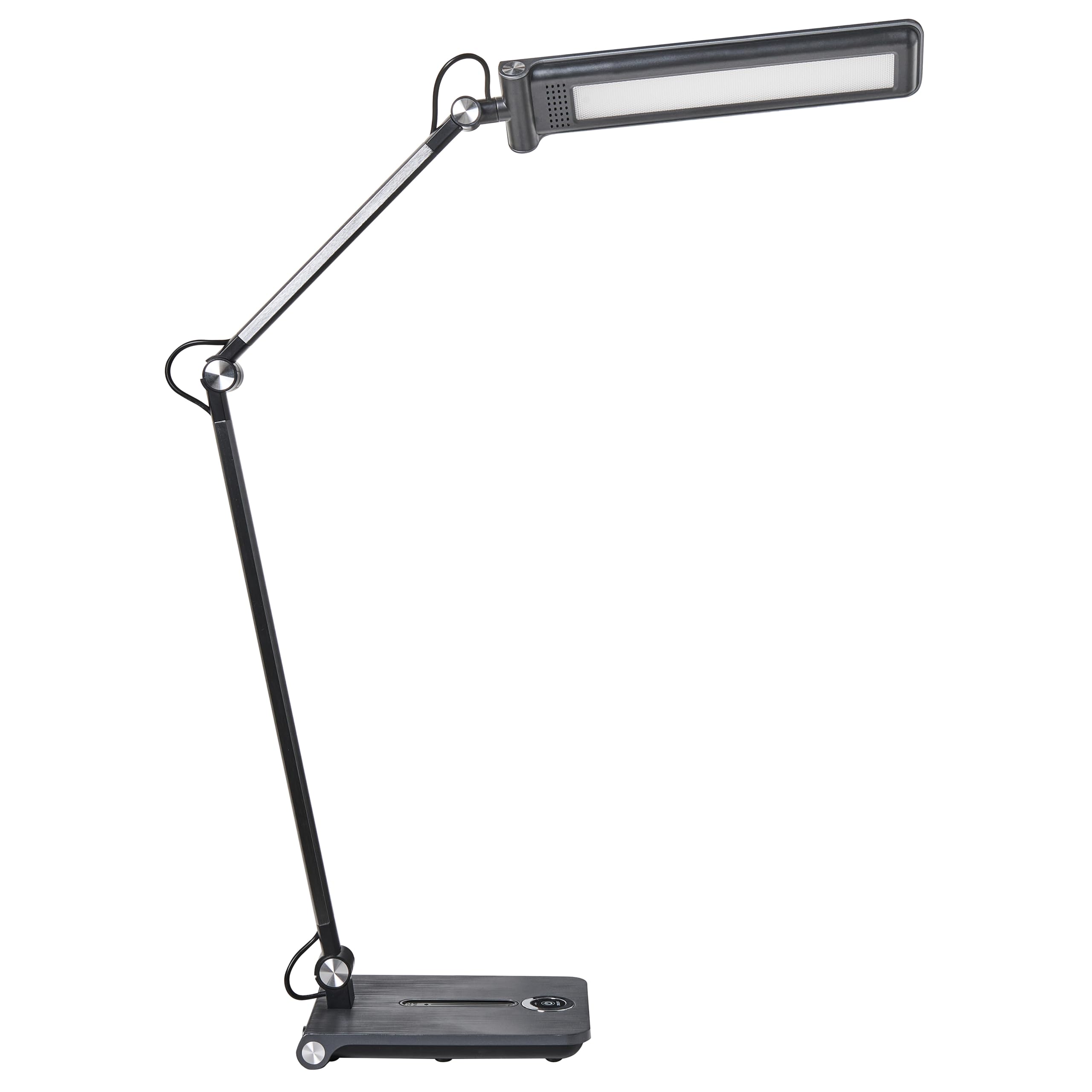 Beliani Schreibtischlampe LED grau verstellbar dimmbar modern für Homeoffice Aquila