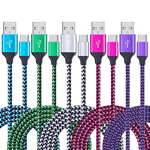Samsung Galaxy Note 8 Fast Charger Cable, CIQILY 5-Pack 6FT Long Braided Quick