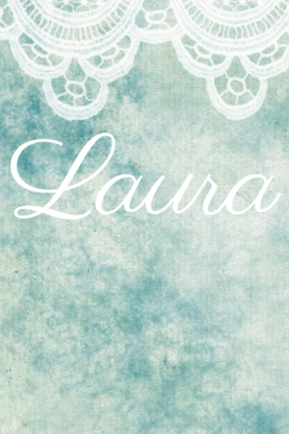 Lace Laura in Green: A Blank Personalized Lined Notebook