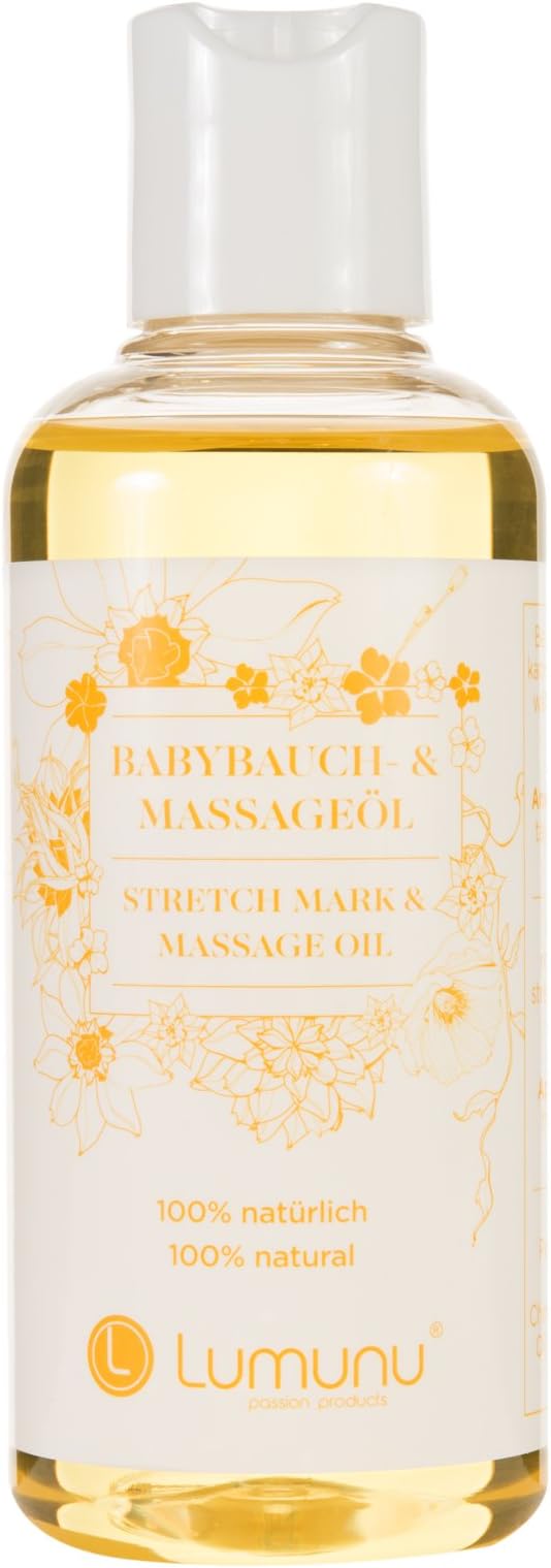 Deluxe Pregnancy & Massage Oil (100ml),Natural Body Oil with Q10, Pregnancy Body Oil Made Out of 5 high Quality, Natural Oils, by Venize