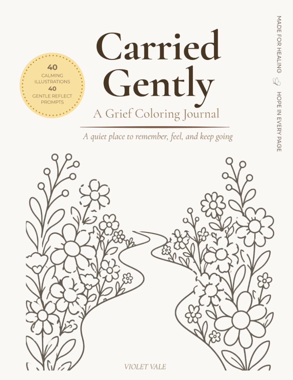 Carried Gently: A Grief Coloring Journal — 40 Gentle Illustrations and Guided Prompts to Color, Remember and Heal After Loss