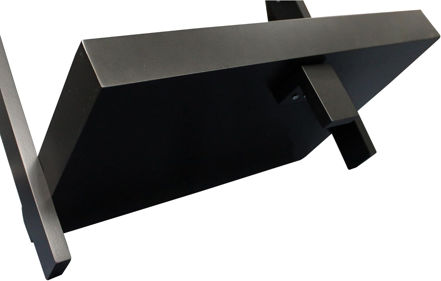 eHemco Modern 5 Tier Leaning Wall Ladder Bookshelf Organizer, Storage Rack, 70 Inches, Black