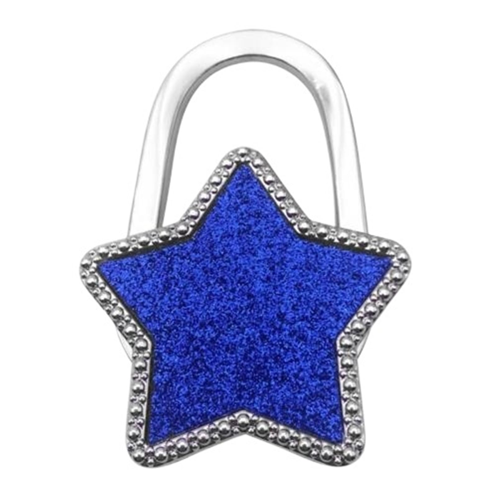 GHHZML Handbag Hooks for Tables Bag Hook Shiny Folding Zinc Alloy Rhinestone Crown Star Table Edge Handbag Hanger for Home Keychain Cute Pendant(Color08)