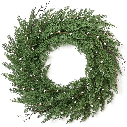 Weihnachtskranz Echt 26 Weldomcor Weihnachtskranz für Haustür, 56cm Norfolk Kiefer...