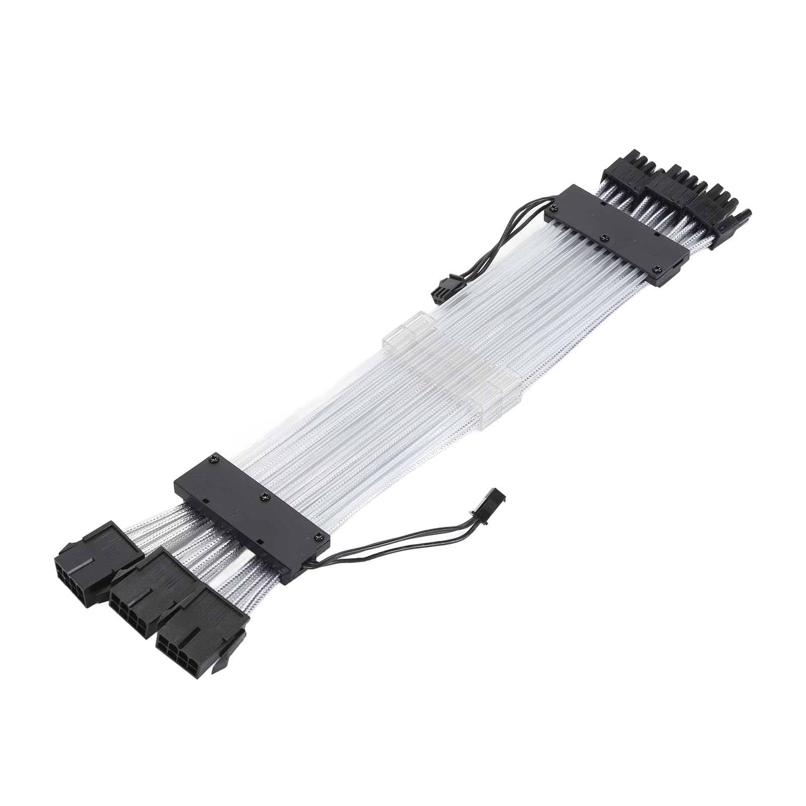 Jiawu Cavo con Manicotto di Prolunga ARGB, Cavo PSU Sincronizzato Flessibile 3x8 Pin per Case del Computer per CPU