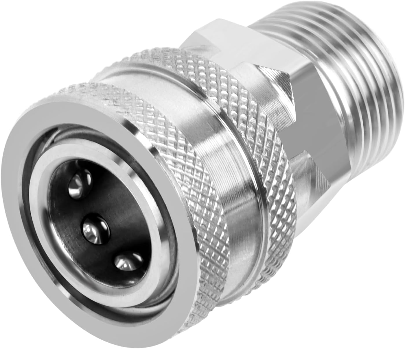 Pressure Washer Quick Connect Fittings, M22-14mm to 3/8 Quick Connect, 5000 PSI, Stainless Steel