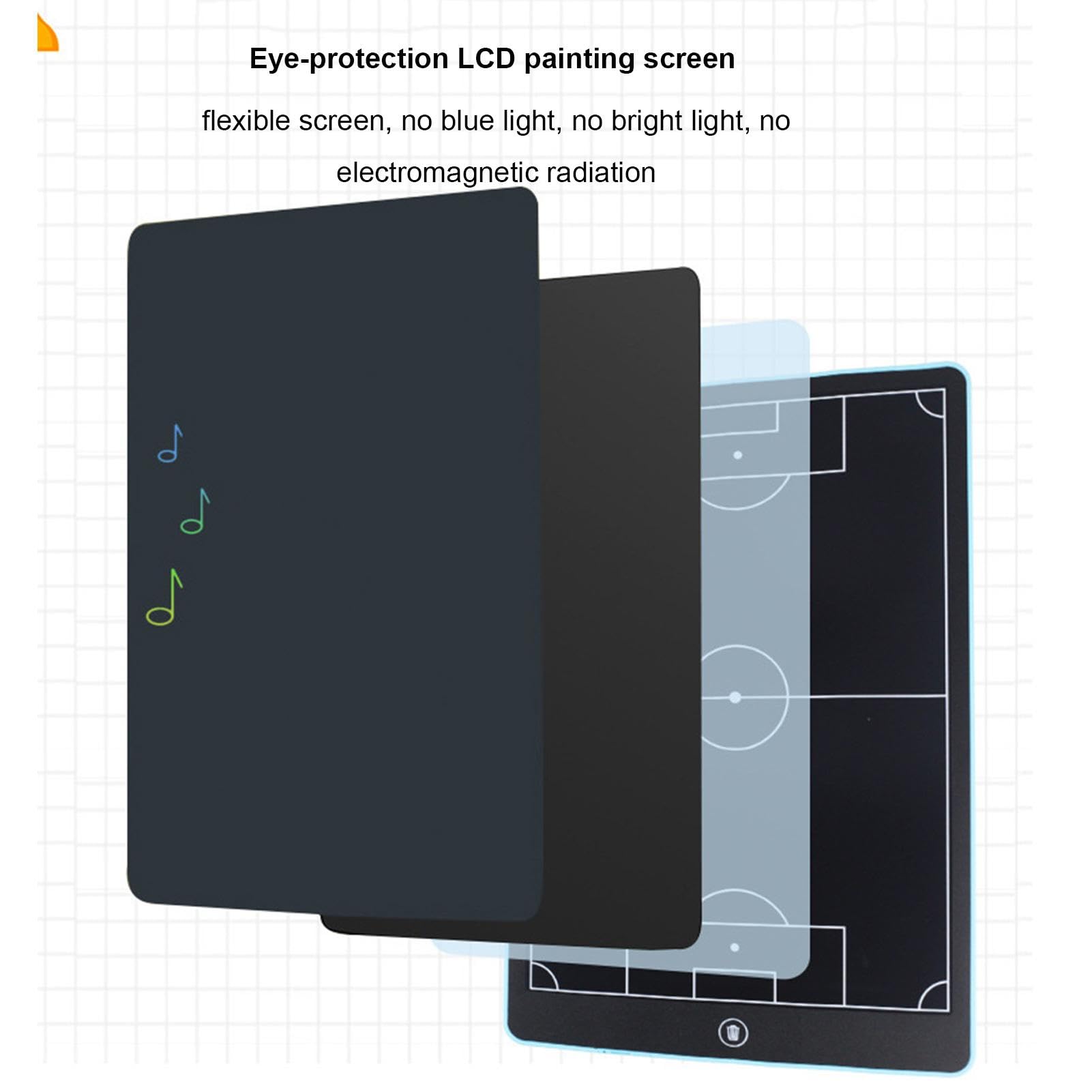 Tablette de dessin LCD | Tableau tactique de handball de 40,6 cm – Bloc d'écriture LCD sans papier – Équipement d'entraînement à l'eau – Tablette d'écriture LCD pour handball, stratégie