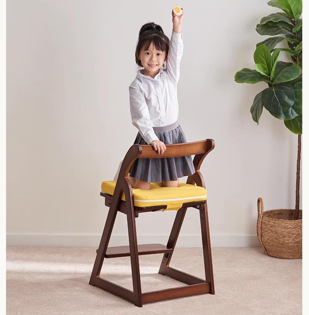 Children's Study Chairs Adjustable Lift Seat Desk Chair, Lifting Chair Study Homework Backrest Chair Student Reading Writing Desk Chair Bamboo Chair for Kids (Color : Style A)