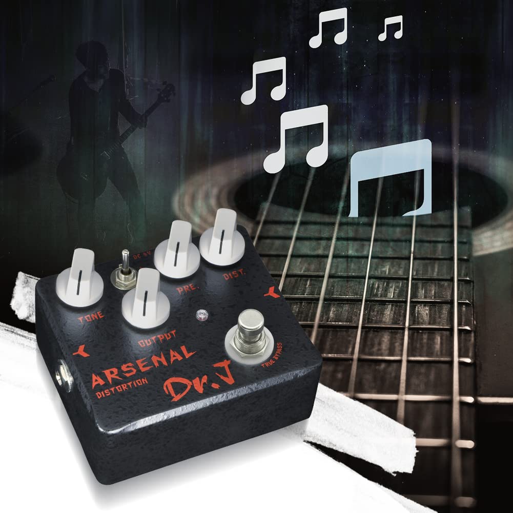 JOYO Pedale di distorsione con effetti di distorsione di massa, dai classici suoni britannici crunch ai moderni toni ad alto guadagno per chitarra elettrica Bass True Bypass Design (edizione alta D51)