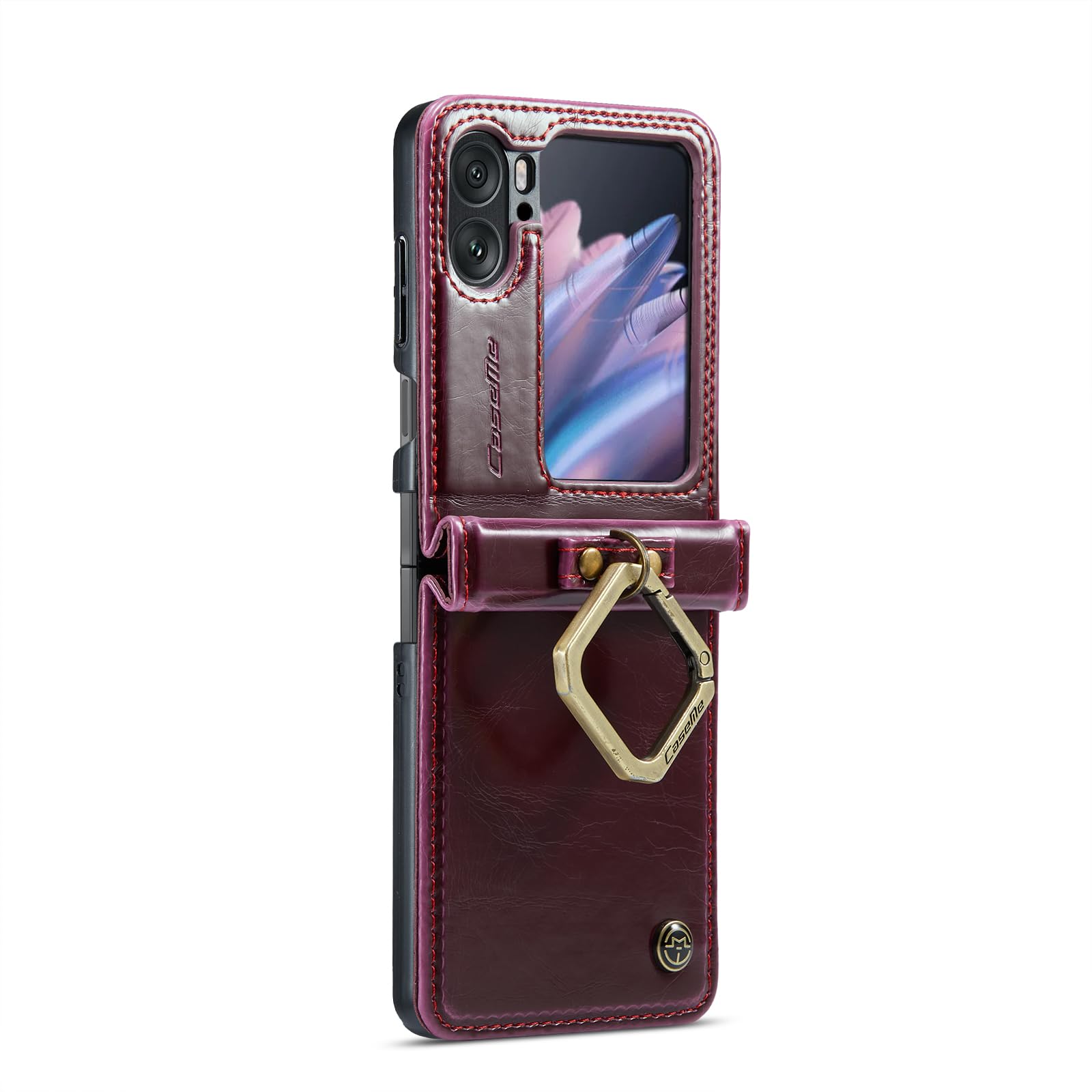GooodiDEAR OPPO Find N2 Flip Case 2023 - Protective Leather Cover for OPPO Find N2 Flip 5G, Shockproof Bumper, Anti-Scratch - Slim, Non-Slip with Kickstand & Magnetic Hinge Ring Wristband Cute, Coffee (B0C9HSTW3K) Amazon Price History, Amazon Price Tracker