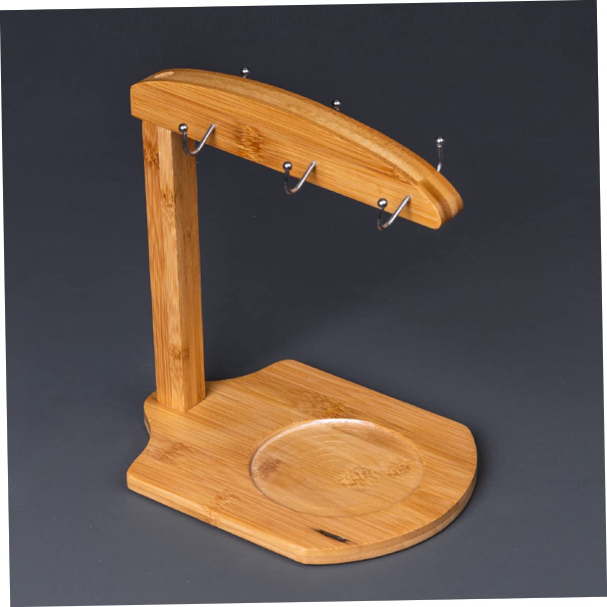 Cabilock Elegant Natural Bamboo Cup Holder Wall Mounted Cup Stand Mug Storage Rack