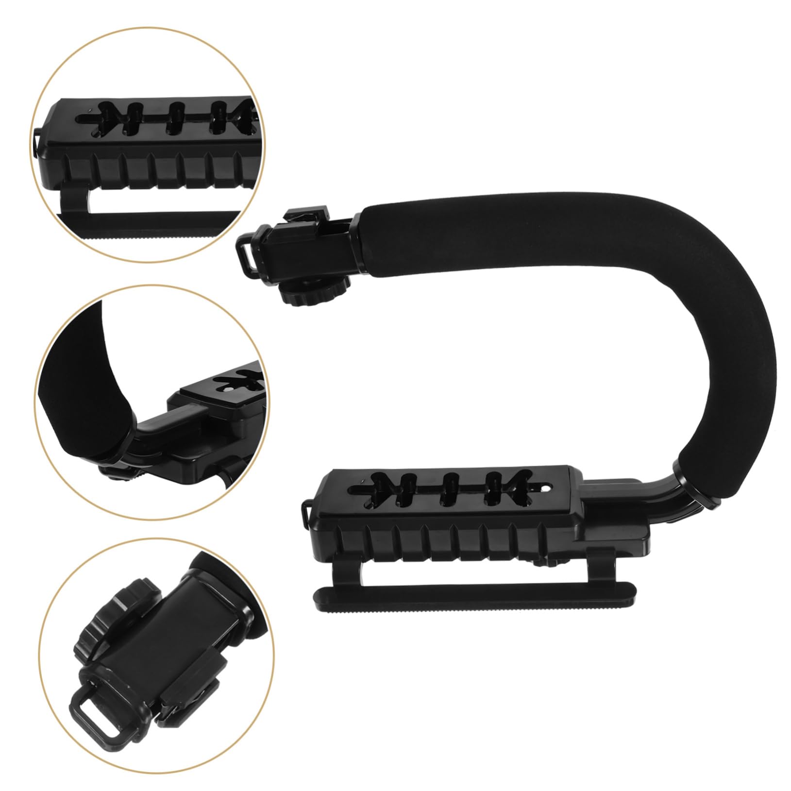Stabilizzatore per Fotocamera Portatile U a Mano in Lega di Alluminio | Design Multifunzionale Leggero, Struttura Robusta in Abs e Schiuma, per Viaggio e Attività All'aperto