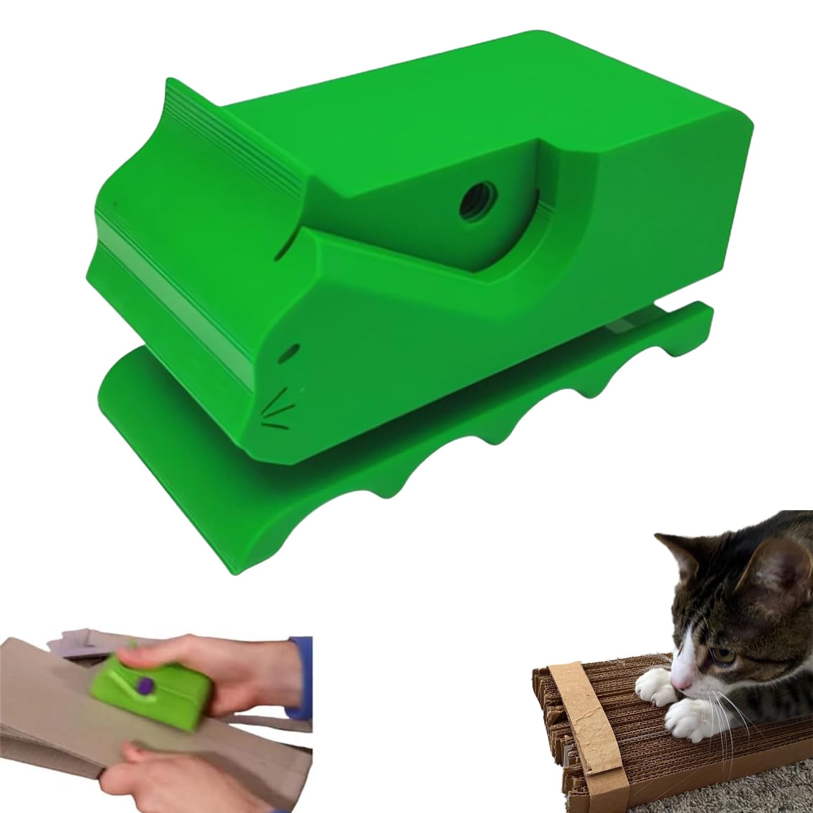 Cardboard Strip Cutter,cardboard Cutter for Cat Scratcher,cat Scratcher Cutter,Kitty Cutter - Cardboard Cutter for Cat Scratchers,3D Printed Card Board Cutter-green