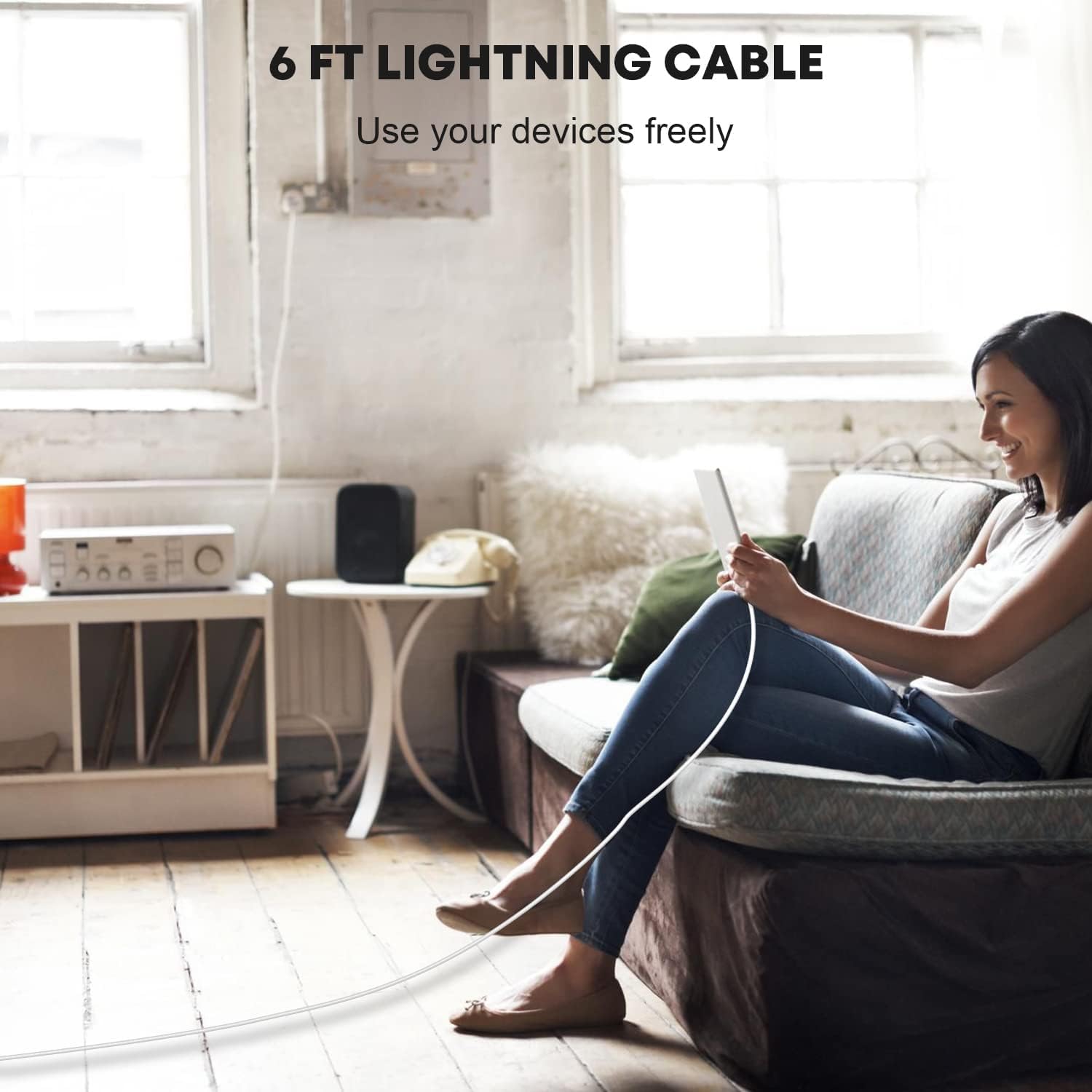 Fitquipment Compatible with iPad iPhone Charger Fast Charging 2Set 6FT Cable Cord with 12W Foldable Block Charging Travel Wall Plug Compatible with i Pad, iPadPro, iPadAir,iPhone - Image 7