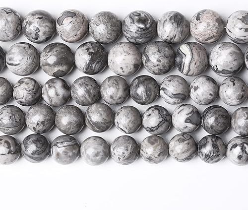 Miniatura 115 de 6mm 66pcs Natural White Porcelain Agates Stone Round Beads for Jewelry Making Spacer Loose Spacers Beads DIY Bracelets 15" Strand