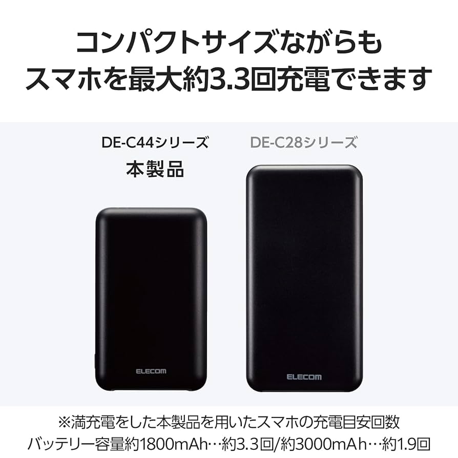Amazon | エレコム モバイルバッテリー 大容量 10000mAh USB PD