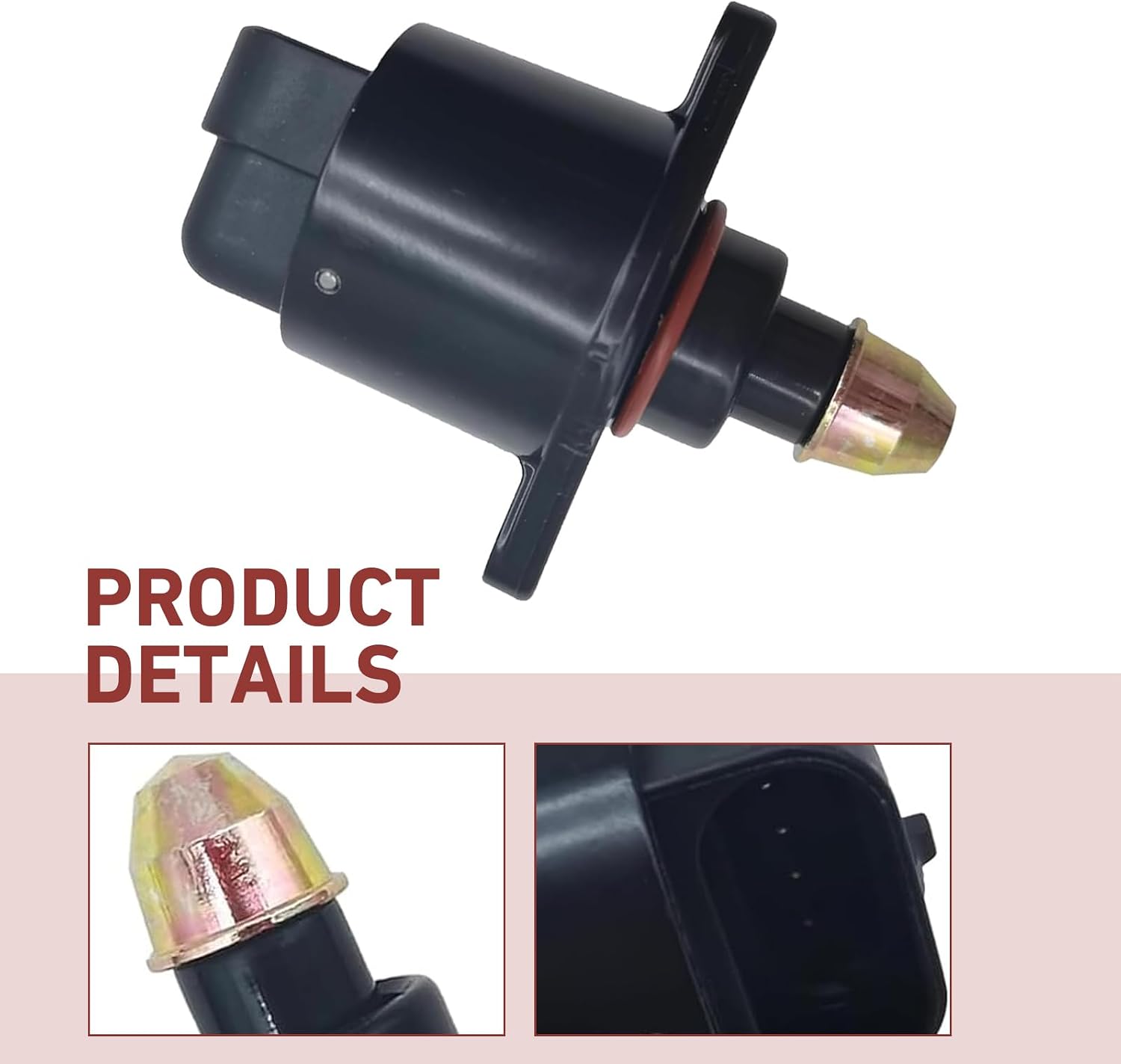 Car Idle Air Control Valve, Fuel Injection Idle Stepper Motor, IAC Throttle Response Controller Replacement Parts #90380 10526 90325864, Compatible with King Kong (Black)