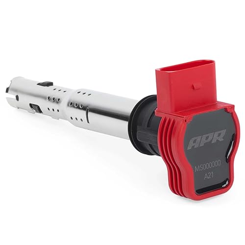 APR Ignition Coil MS100208 (Red) - for Select VW Group PQ35, PQ45 Models (Volkswagen, Audi, Lamborghini and Porsche) 2004 and Newer - Direct Replacement for OEM Stock Parts - 1 Pack