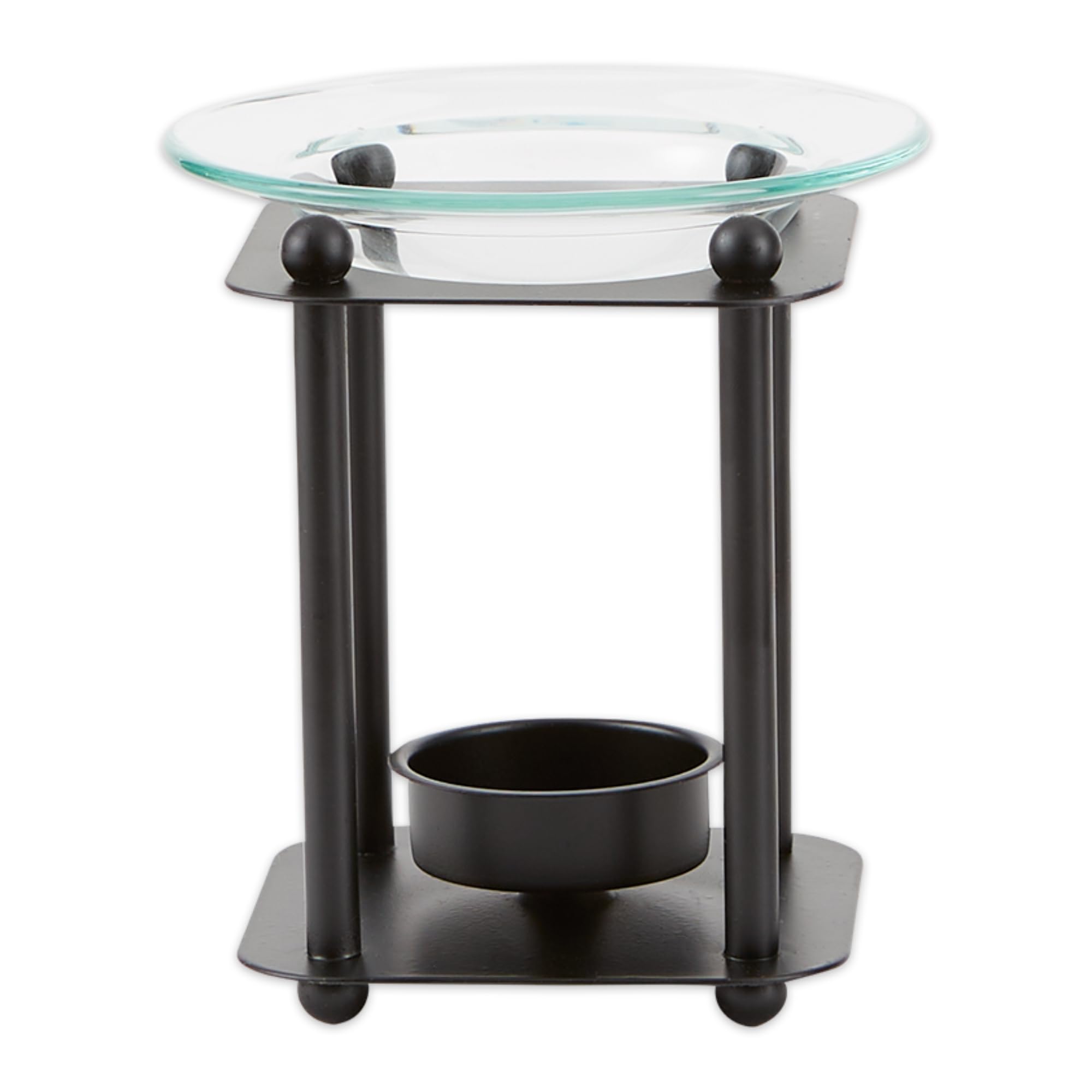 Gifts & Decor Duftlampe mit Duftlampe, modernes Design, asiatisches Kerzen-Aroma, Schwarz