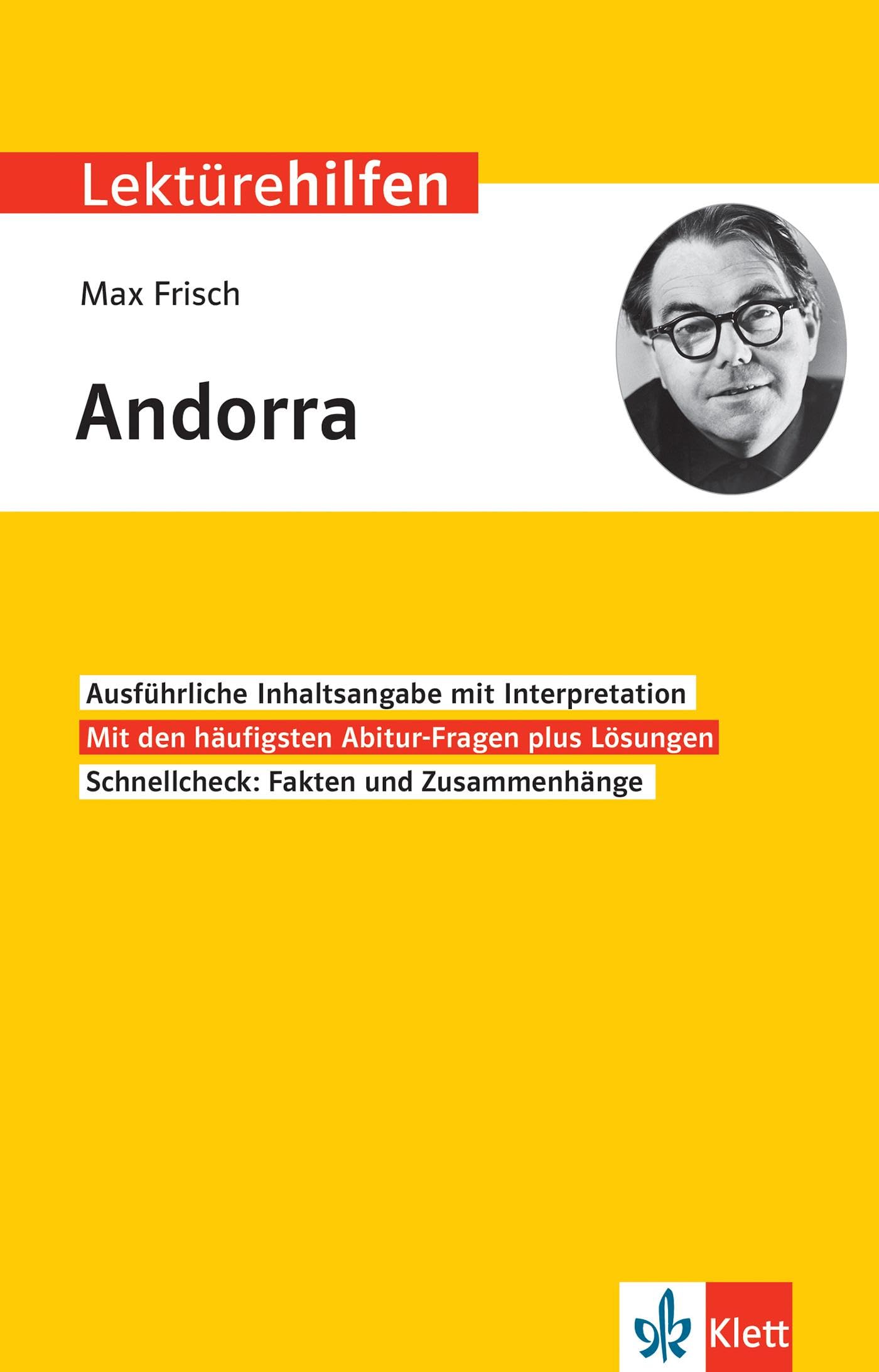 Lektürehilfen Max Frisch, Andorra: Interpretationshilfe für Oberstufe und Abitur