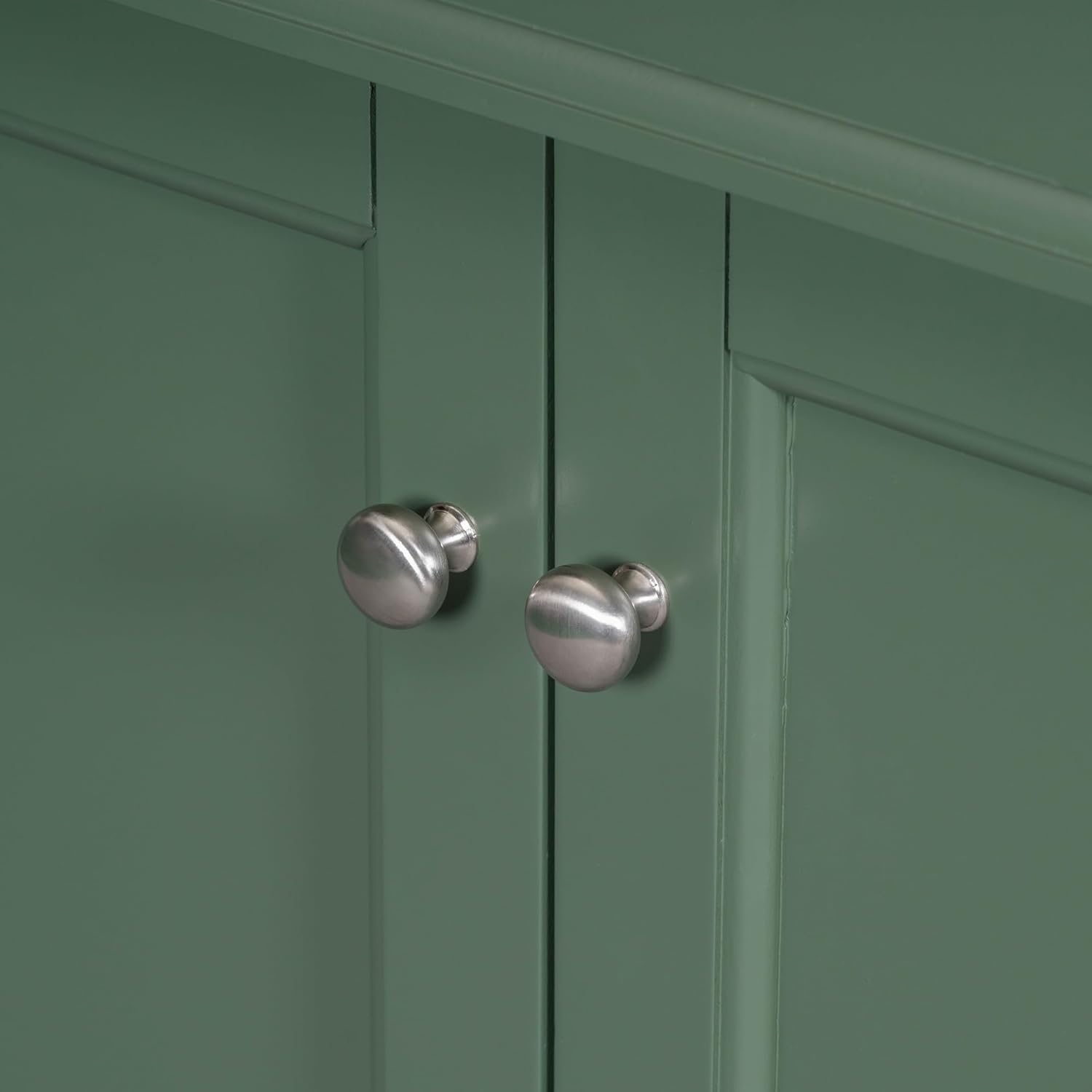 Harper & Bright Designs 24" Bathroom Vanity with Sink, Free Standing Single Basin Vanity Set with 2-Tier Large Storage Cabinet, Wooden Bathroom Cabinet with Resin Basin for Bathroom, Green