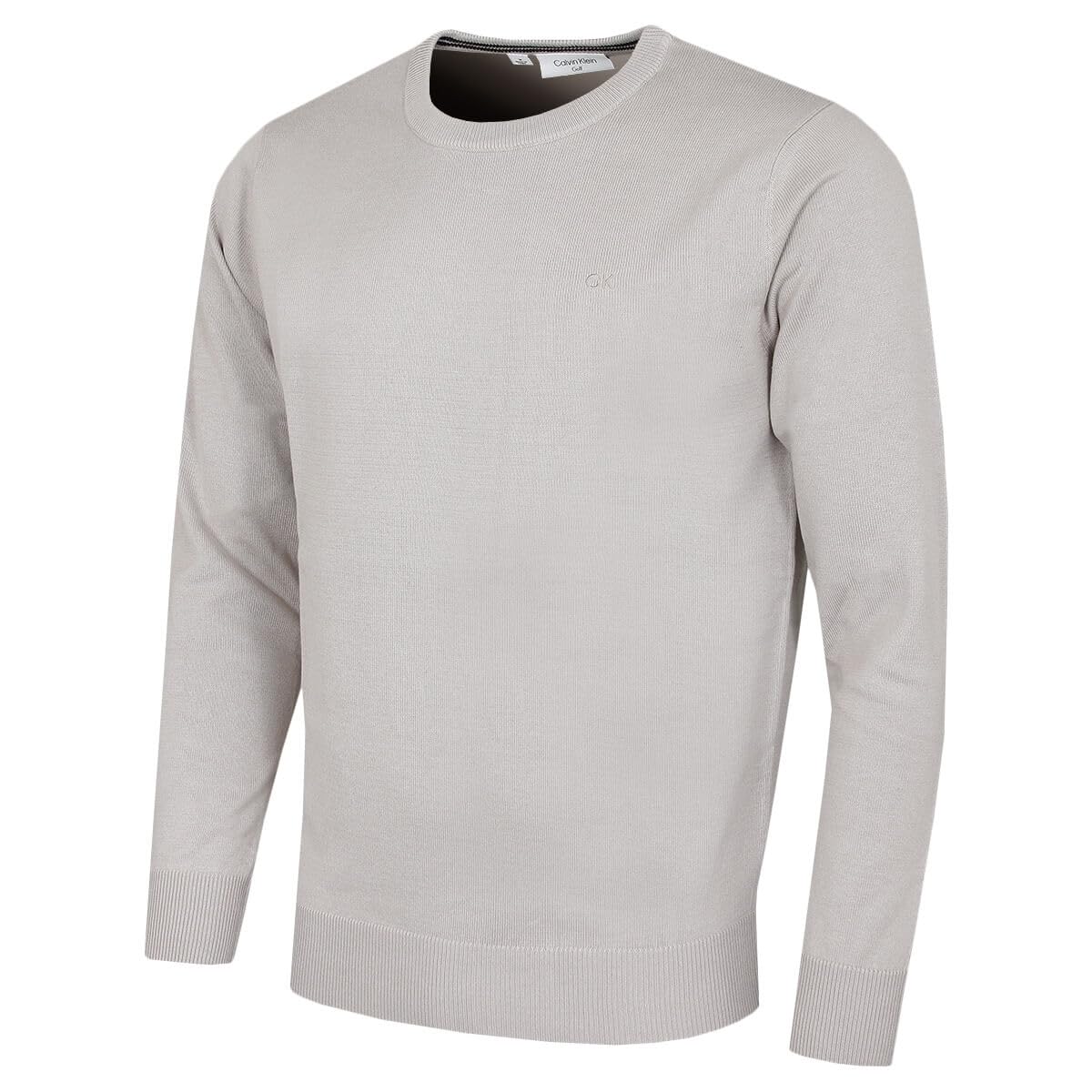 Calvin Klein (Xxl, Platinum) Mens 2026 Crew Neck Cotton Breathable Golf Sweater
