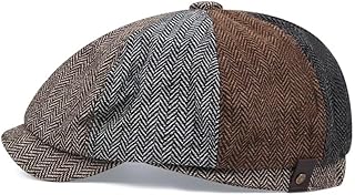 Flat Cap, Casual Beret with Vintage Style, Knitted Polyester, Perfect for Everyday Headwear, Knitted Texture