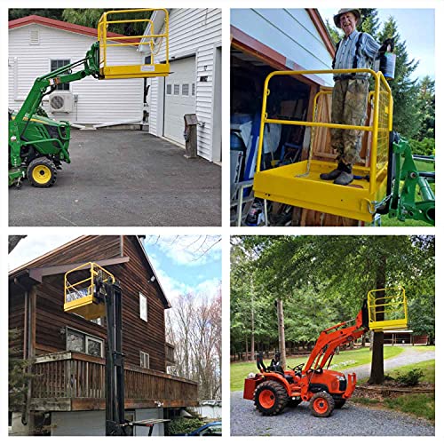 Forklift Safety Cage 36"X36" Inch Heavy Duty Forklift Man Basket 1150Lbs Capacity Forklift Work Platform Provide Safety For Most Aerial Jobs #TOP1