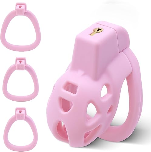 Vista 7 de Jaula de castidad ligera para hombres de bondage jaula de pene suave KG Cock Cage Dispositivos de castidad Juguete sexual clave para hombres