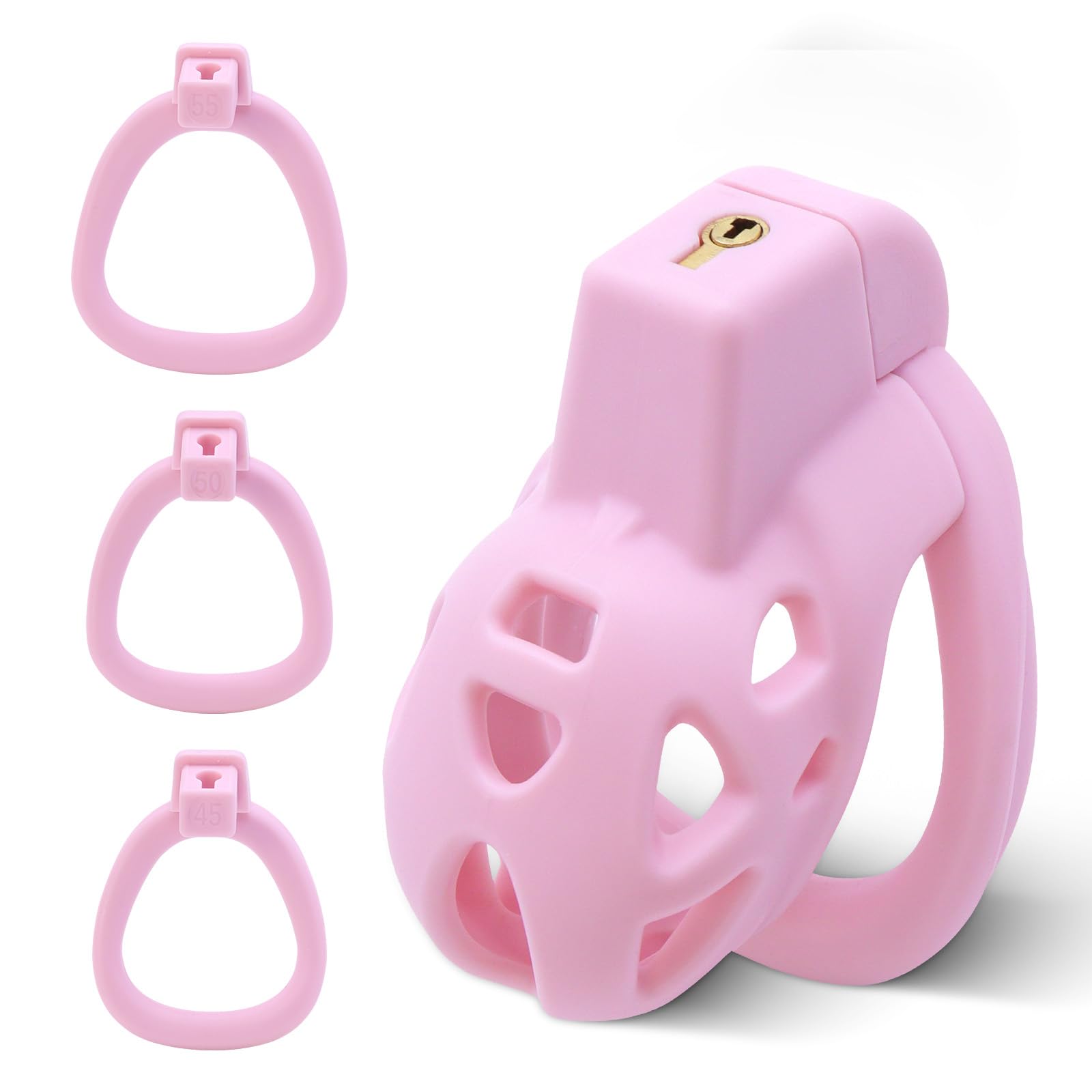 Amazon.com: Naskj Lightweight Chastity Cage for Male Bondage Penis Cage  Smooth KG Cock Cage Chastity Devices Key Sex Toy for Men Pink Chastity for  Men with 3 Sizes Penis Rings（Pink xs-Smallest） :