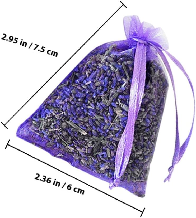 Artibetter Lavender Hanging Sachets 10pcs Natural Dried Lavender Buds Sachet Bags Car and Wardrobe Fragrance Air Freshener Portable Floral Scented Satchels for Home Use